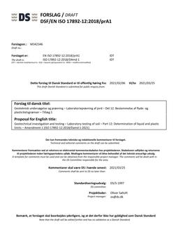 DANSK DSF/EN ISO 17892-12/PRA1