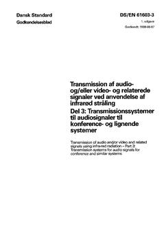 DANSK DS/EN 61603-3