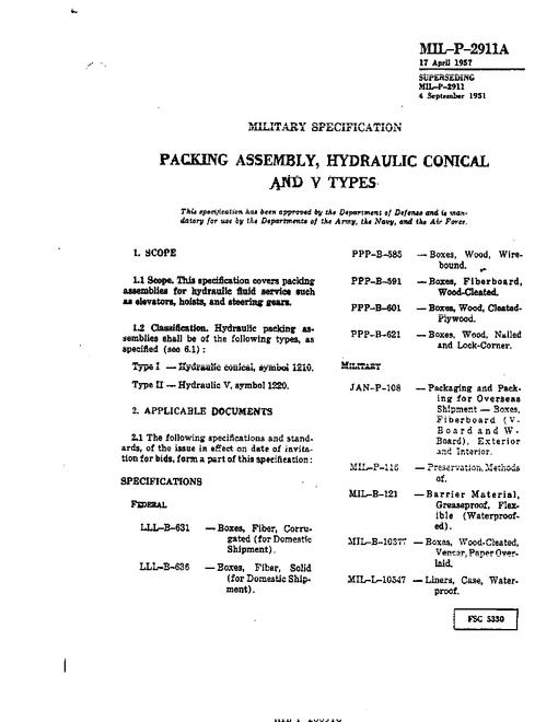 MIL MIL-P-2911A