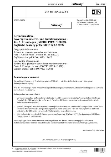 DIN EN ISO 19123-1 - DRAFT