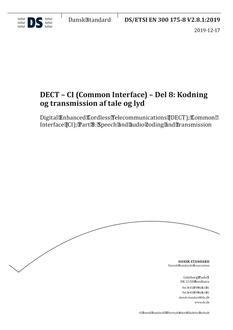 DANSK DS/ETSI EN 300 175-8 V2.8.1