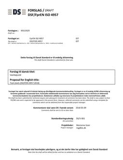 DANSK DSF/FPREN ISO 4957