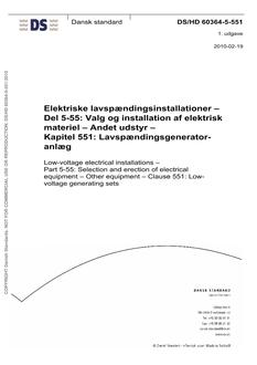 DANSK DS/HD 60364-5-551