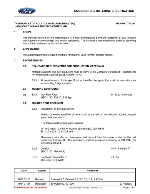FORD WSK-M4D777-A4