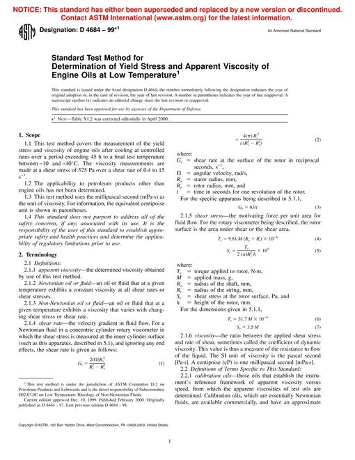 ASTM D4684-99e1
