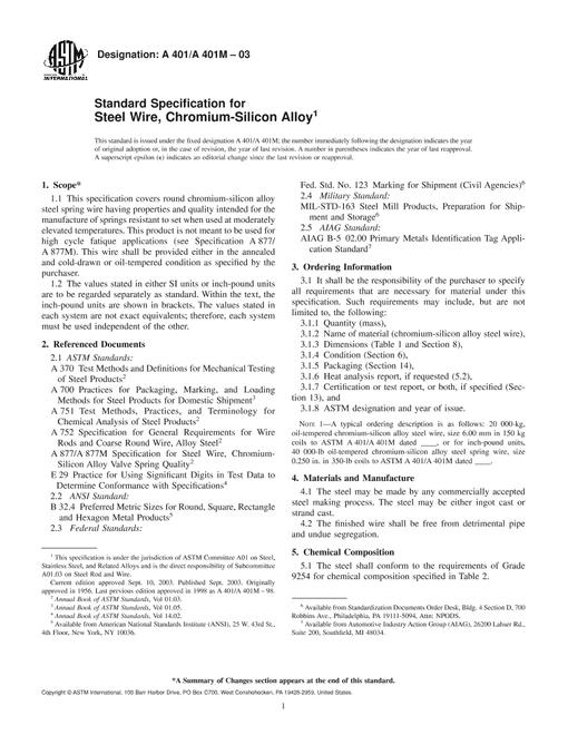 ASTM A401/A401M-03