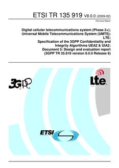 ETSI TR 135 919