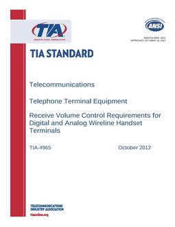 TIA ANSI/TIA-4965
