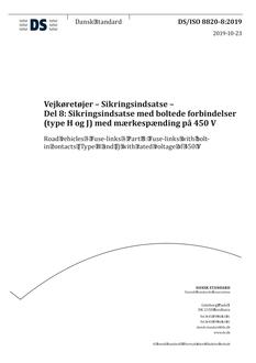 DANSK DS/ISO 8820-8