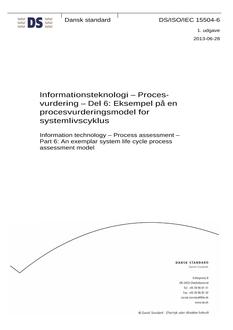DANSK DS/ISO/IEC 15504-6