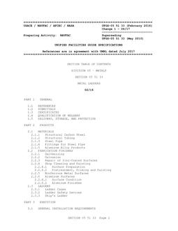 NAVY UFGS-05 51 33