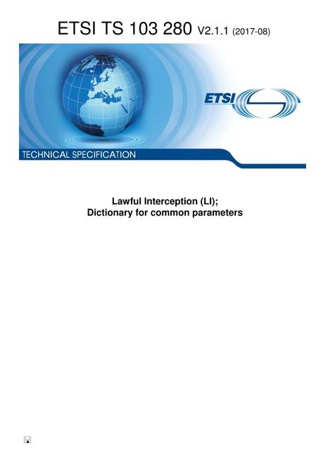 ETSI TS 103 280