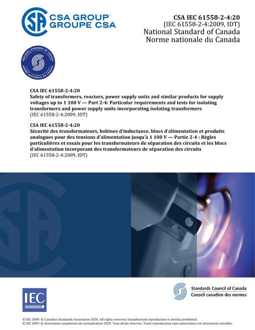 CAN/CSA-IEC 61558-2-4:20