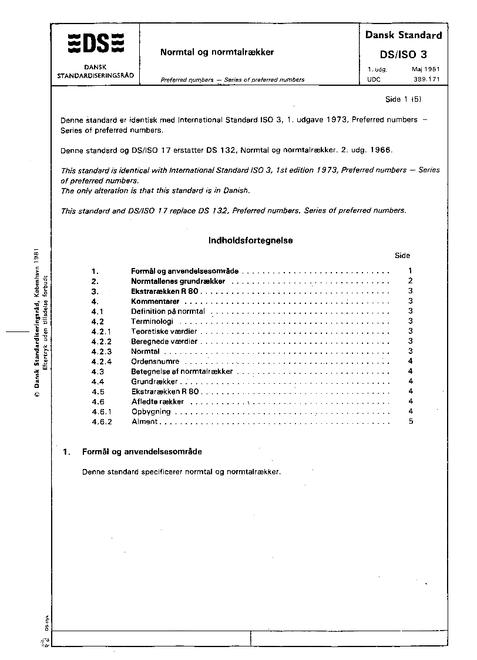 DANSK DS/ISO 3