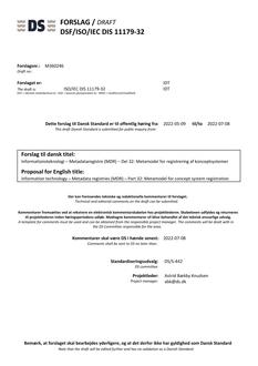 DANSK DSF/ISO/IEC DIS 11179-32