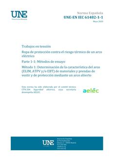 AENOR UNE-EN IEC 61482-1-1