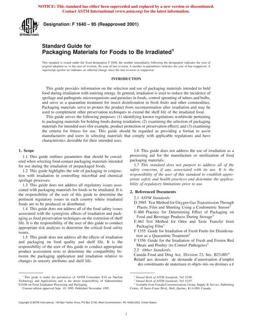 ASTM F1640-95(2001)