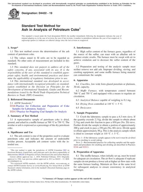 ASTM D4422-19