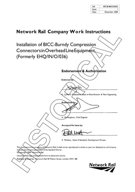 NR RT/E/WI/27092 ISSUE 1