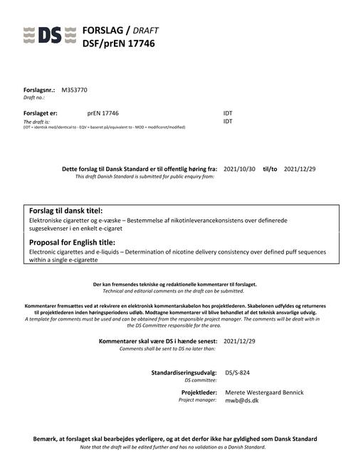 DANSK DSF/PREN 17746