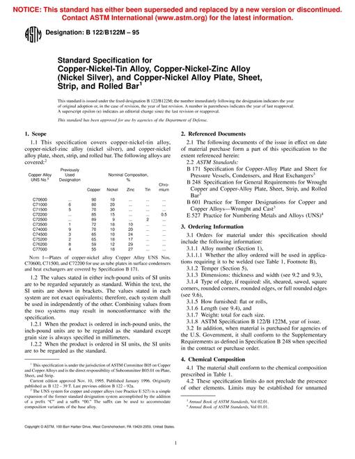 ASTM B122/B122M-95