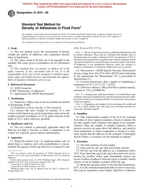 ASTM D1875-95