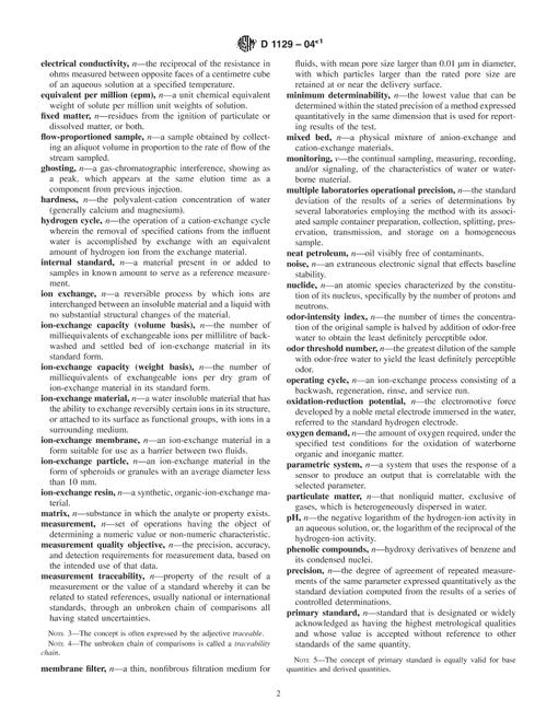 ASTM D1129-04e1