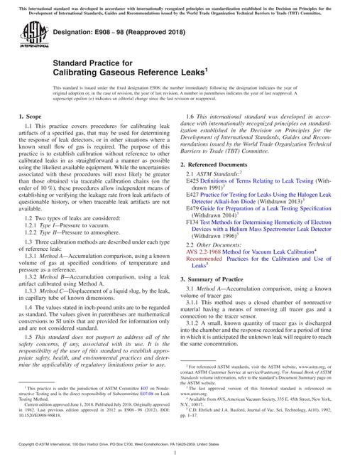 ASTM E908-98(2018)