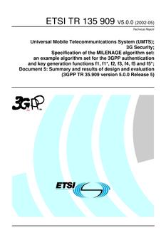 ETSI TR 135 909