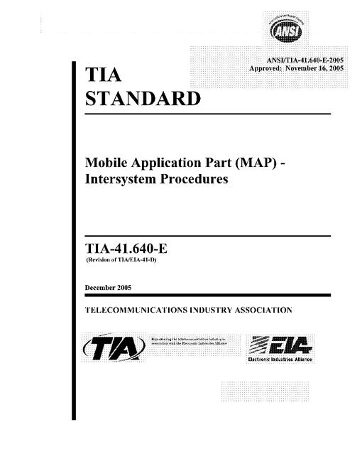 TIA ANSI/TIA-41.640-E