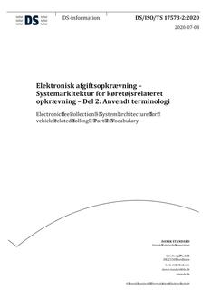 DANSK DS/ISO/TS 17573-2