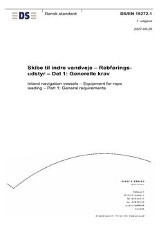 DANSK DS/EN 15272-1