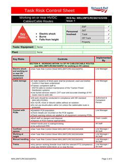 NR NR/L3/MTC/RCS0216/GH06 ISSUE 1