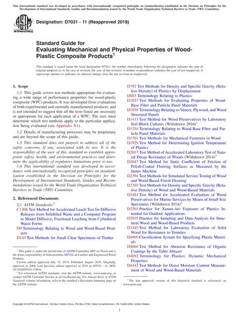 ASTM D7031-11(2019)