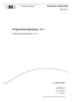 DANSK DS/ISO/IEC 14882