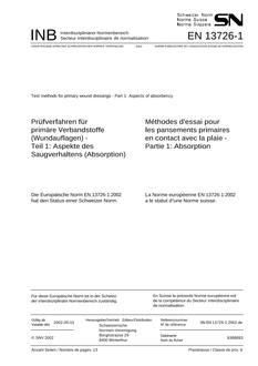 SNV SN EN 13726-1