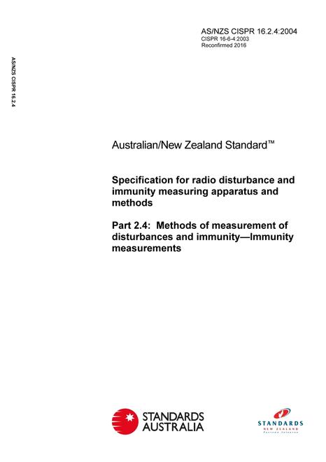 AS/NZS CISPR 16.2.4:2004