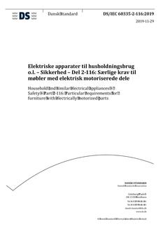 DANSK DS/IEC 60335-2-116