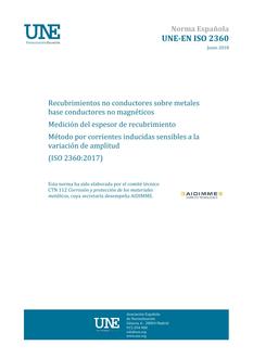 AENOR UNE-EN ISO 2360