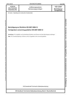 VDI VDI 2087 BERICHTIGUNG