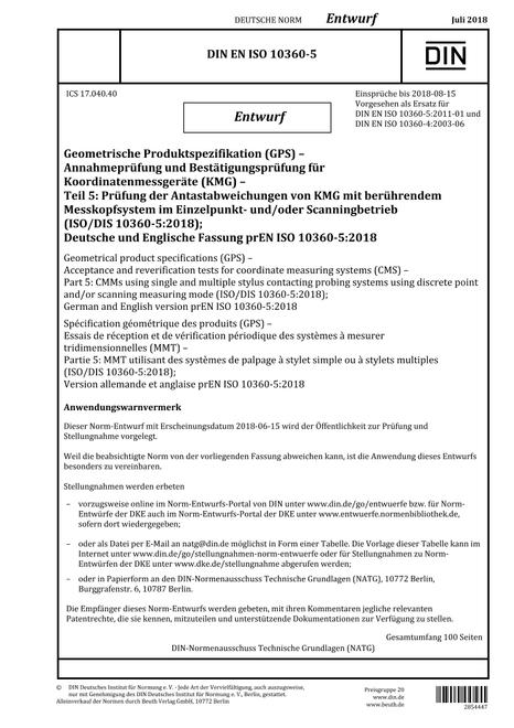 DIN EN ISO 10360-5 - DRAFT