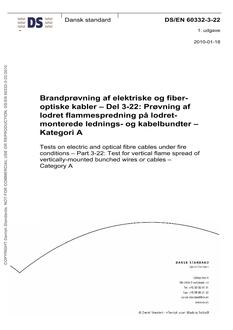 DANSK DS/EN 60332-3-22