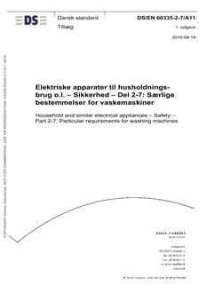 DANSK DS/EN 60335-2-7/A11