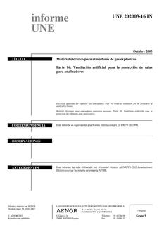 AENOR UNE 202003-16 IN