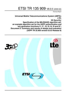 ETSI TR 135 909