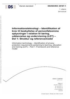 DANSK DS/ISO/IEC 29187-1
