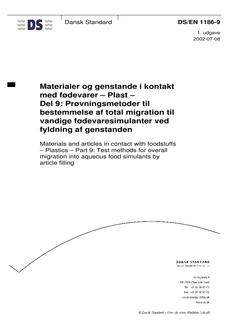 DANSK DS/EN 1186-9