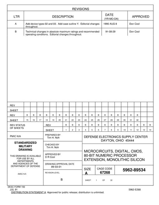 MIL DESC 5962-89534B