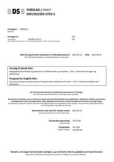 DANSK DSF/ISO/DIS 5725-1