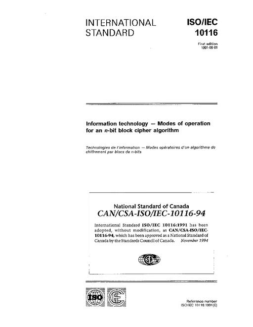 CAN/CSA-ISO/IEC 10116-94